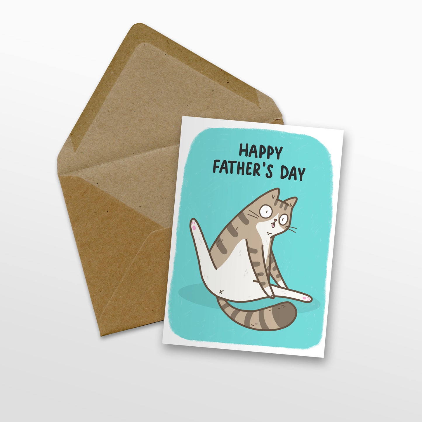Butt-Licking Cat Father's Day Card
