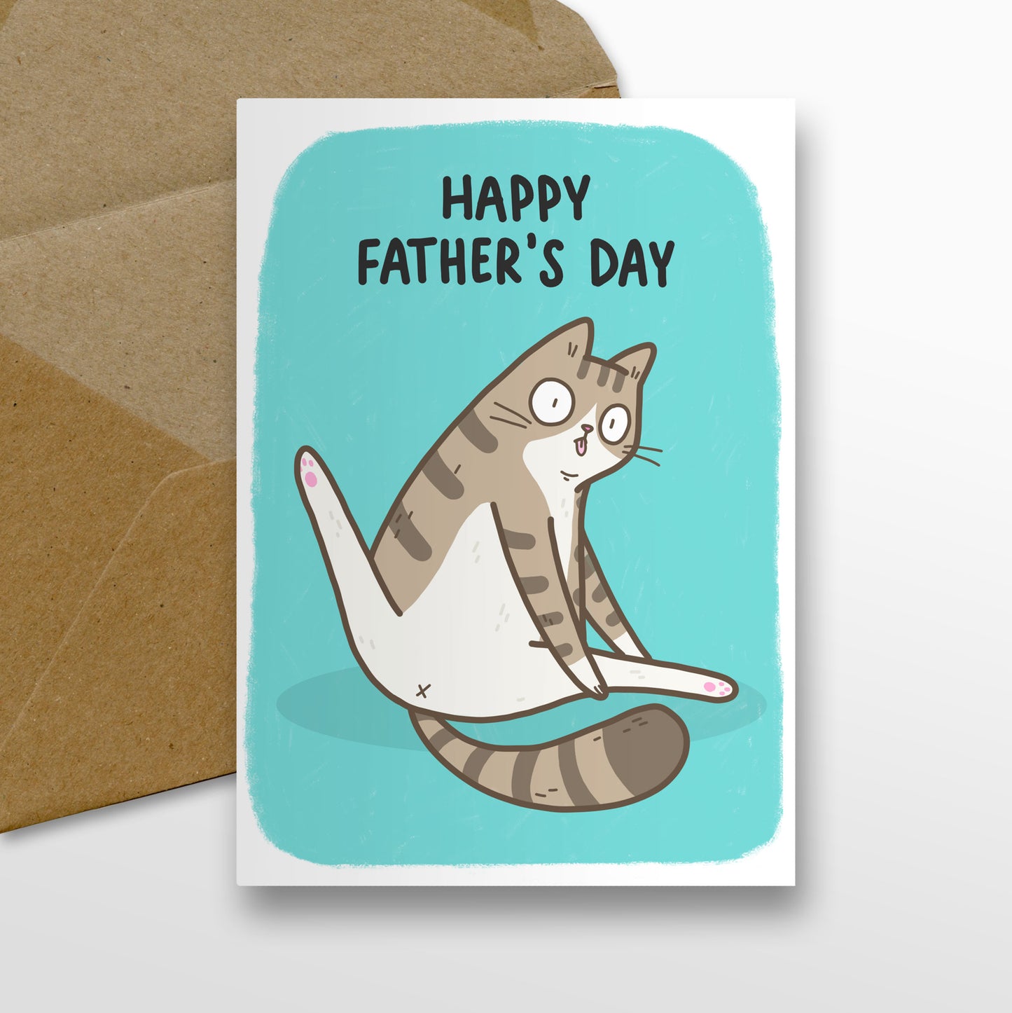 Butt-Licking Cat Father's Day Card