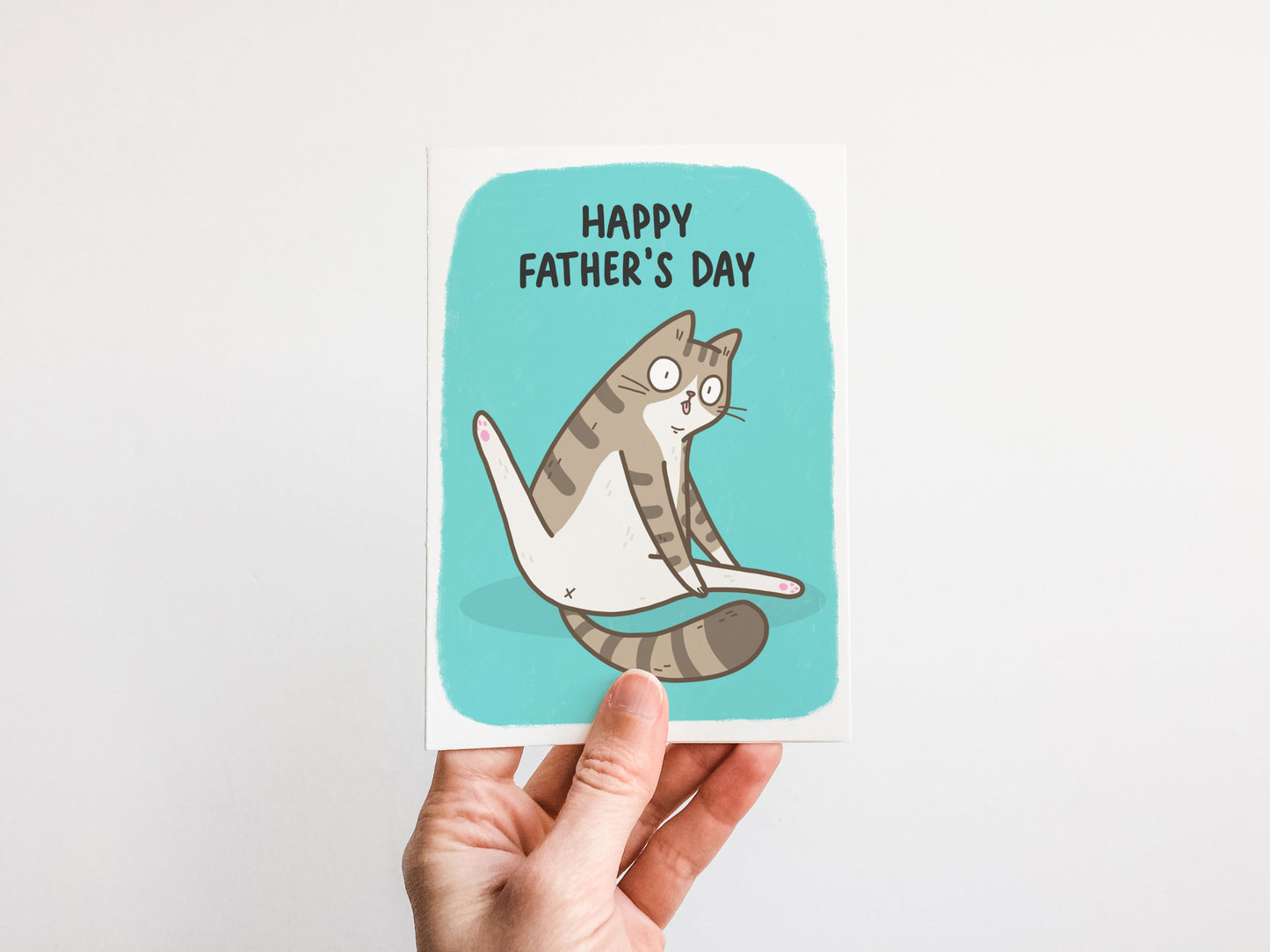 Butt-Licking Cat Father's Day Card