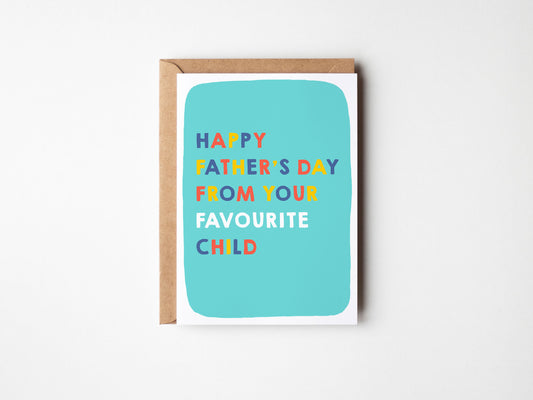 Favourite Child Father's Day Card