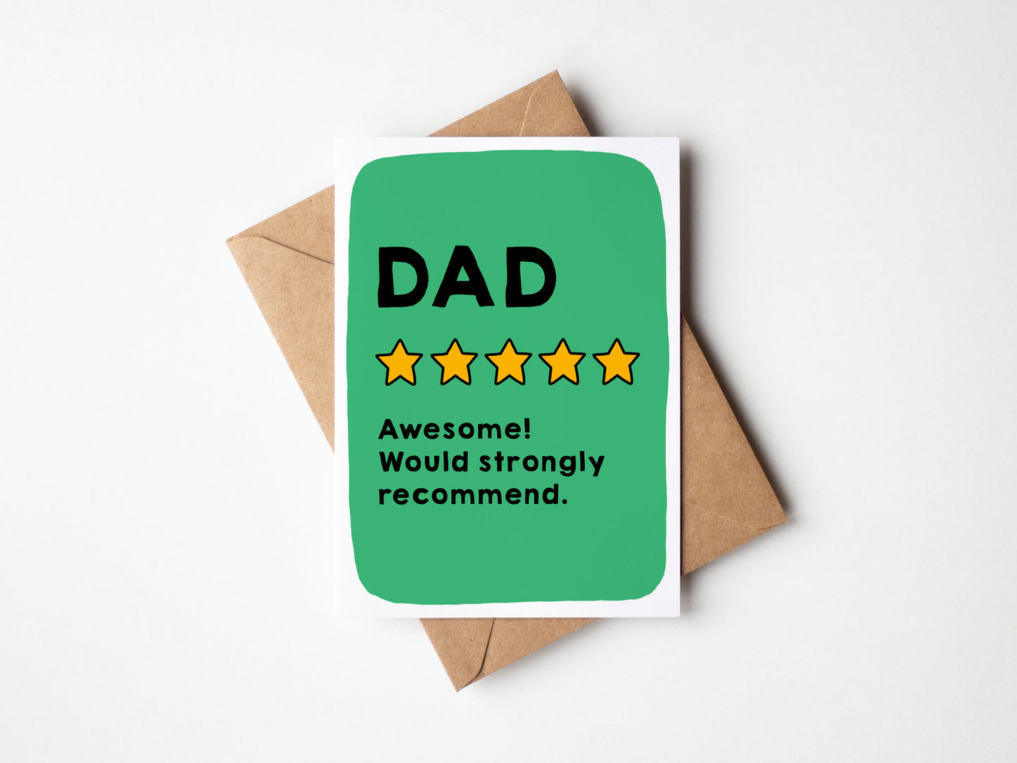 Dad - 5-Star Review Father's Day Card