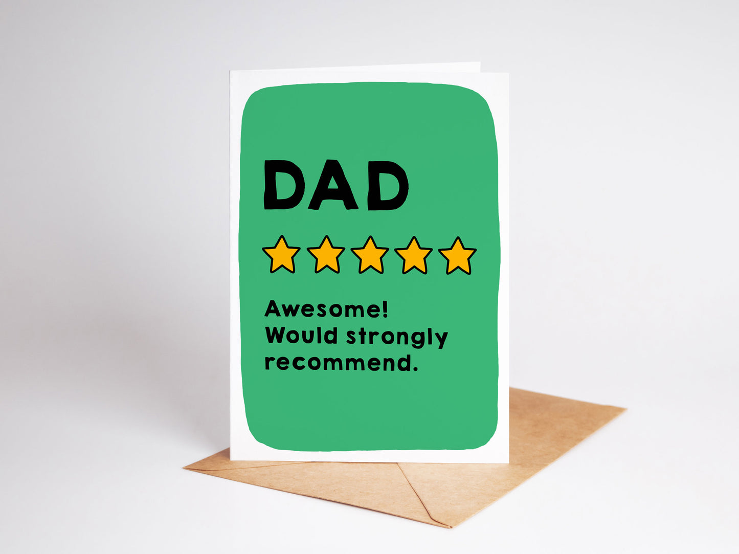 Dad - 5-Star Review Father's Day Card