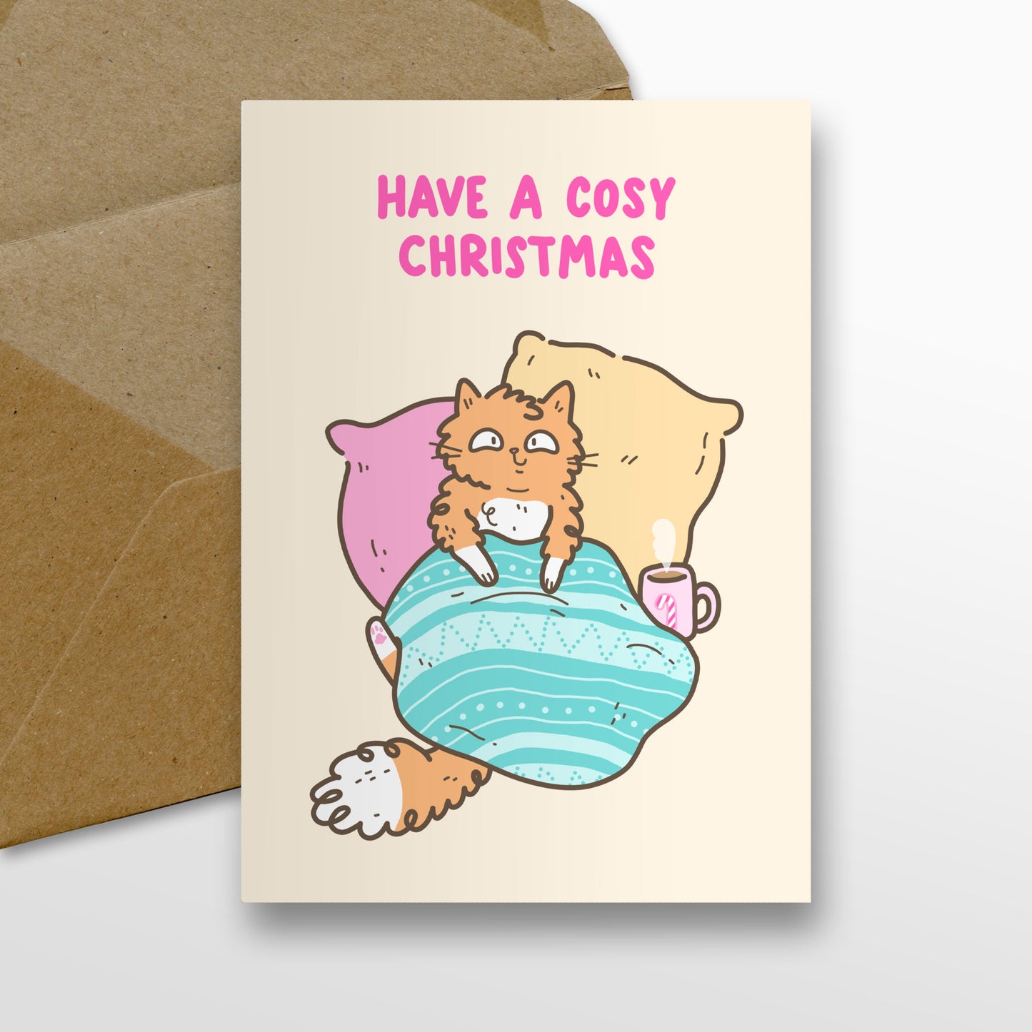 Cosy Christmas Cat Card