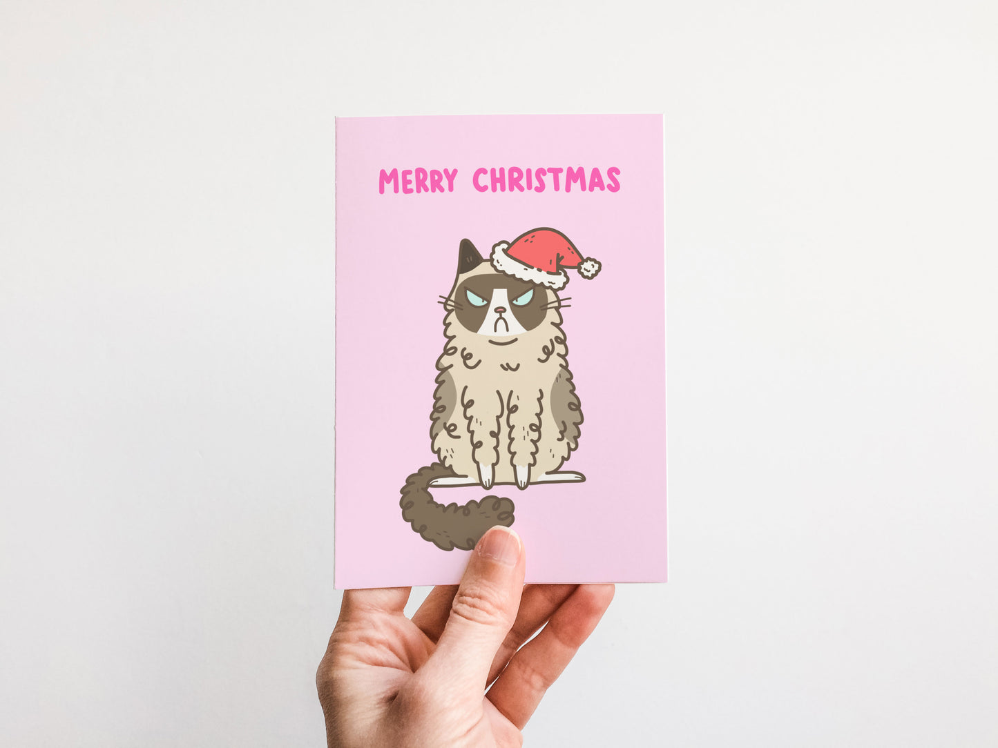 Grumpy Christmas Cat Card