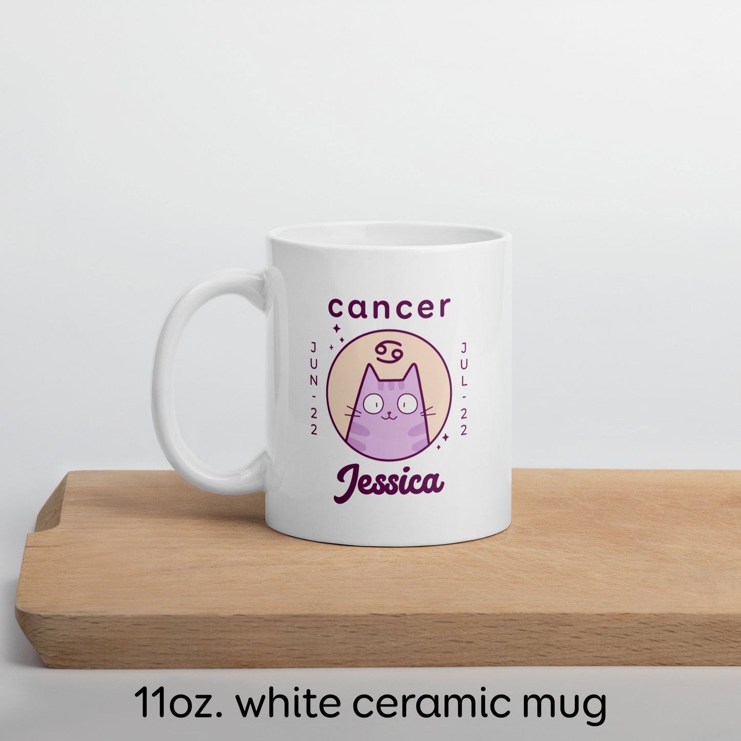 Personalised Cancer Cat Mug