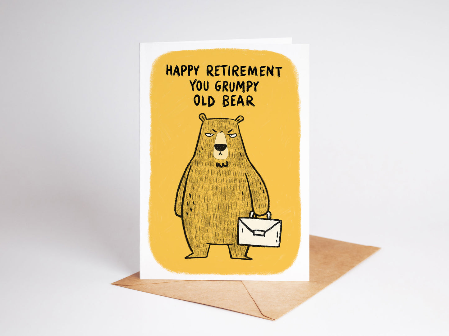 Retirement Grumpy Bear Card