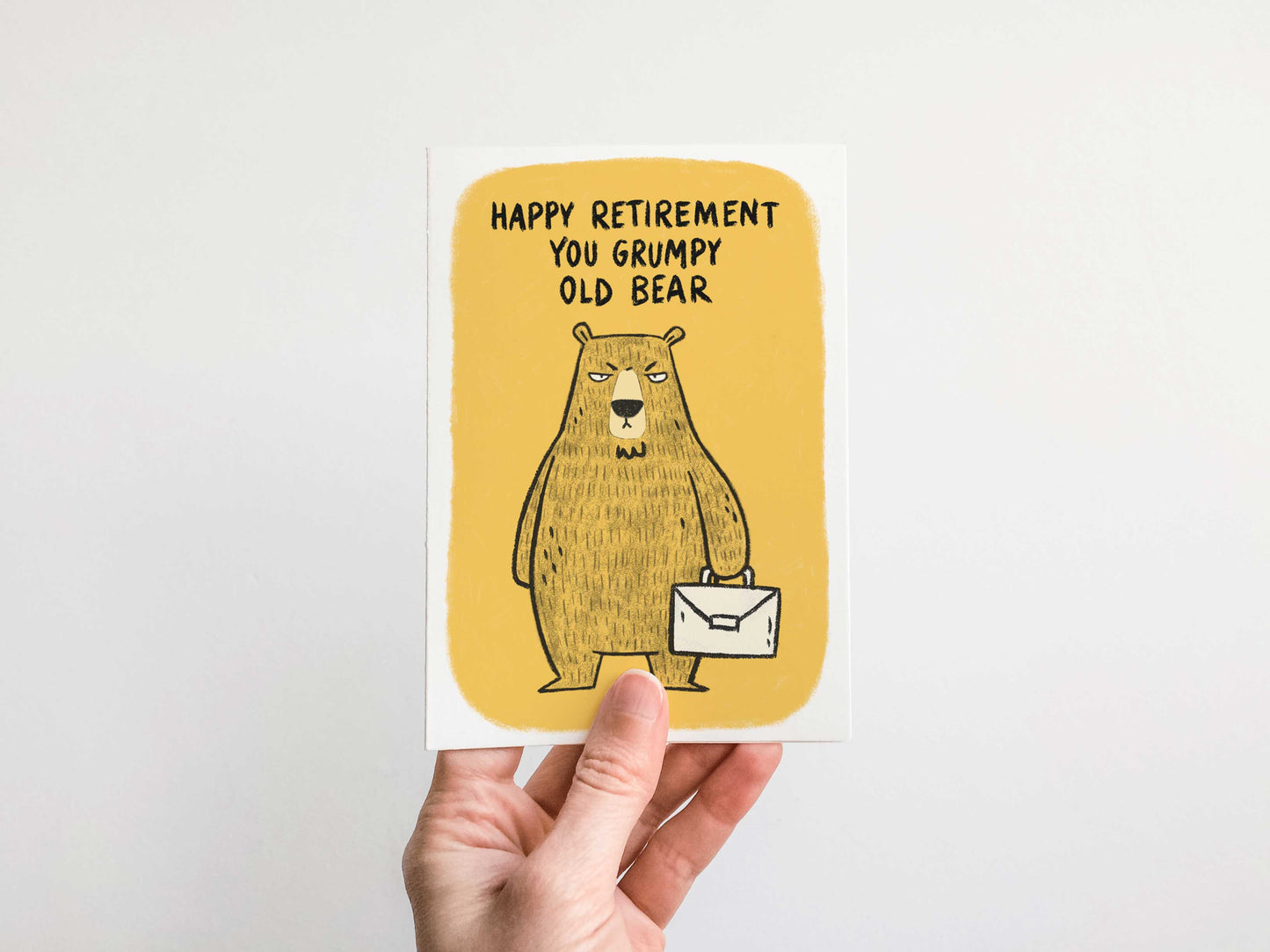 Retirement Grumpy Bear Card