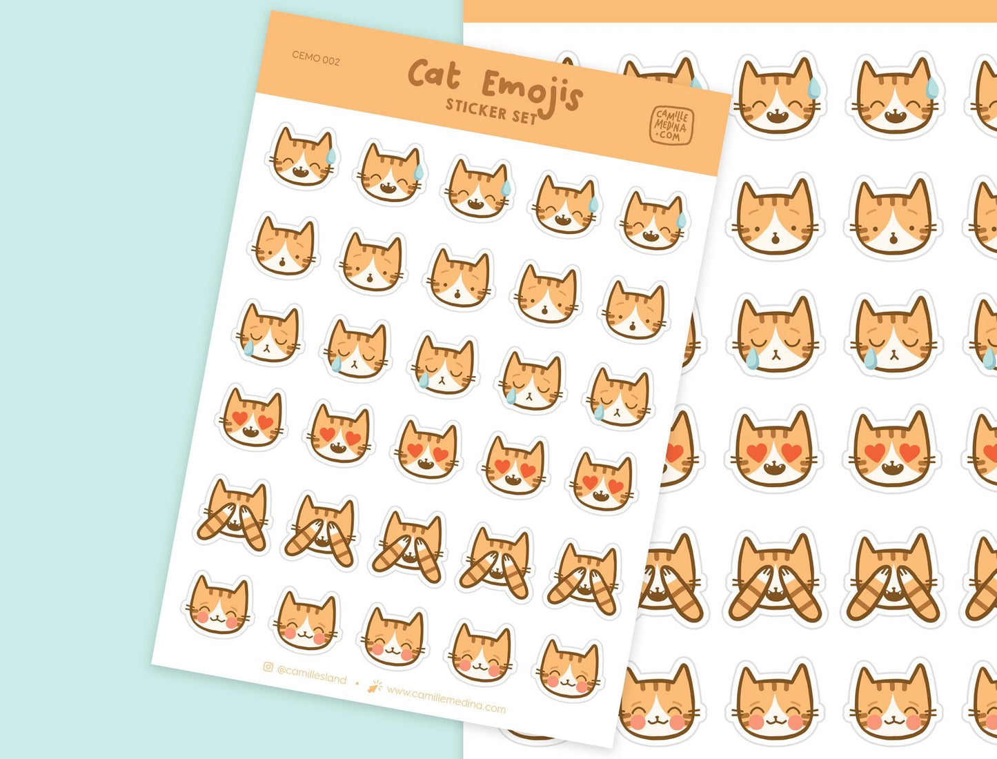 Cat Emojis Stickers Set 2