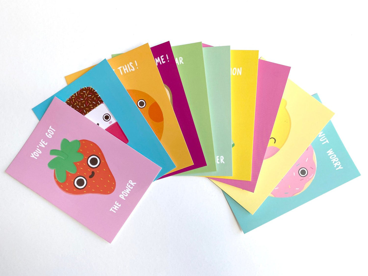 Pack of 10 Happy Food Postcards