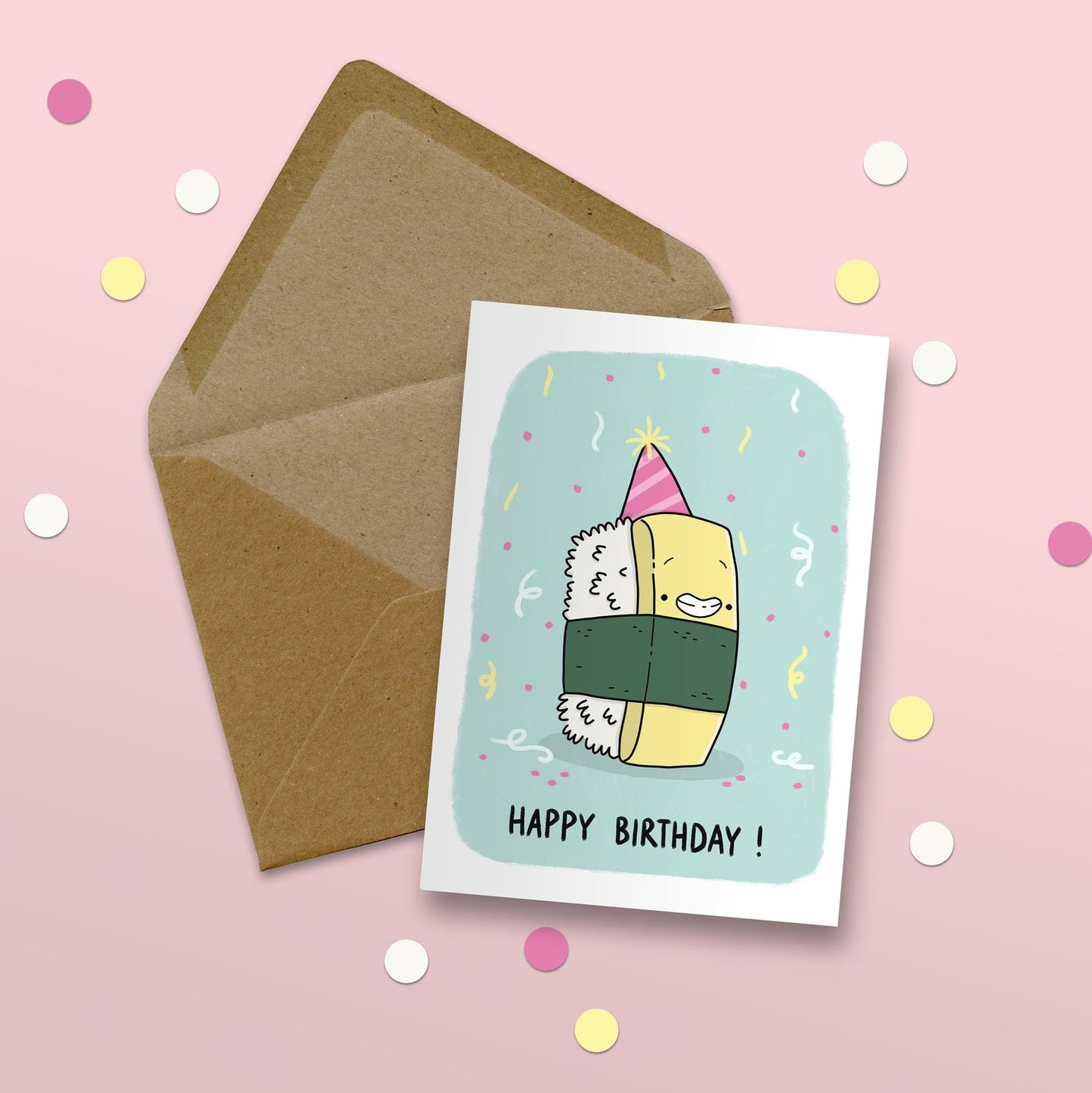 Happy Birthday Tamago Nigiri Card