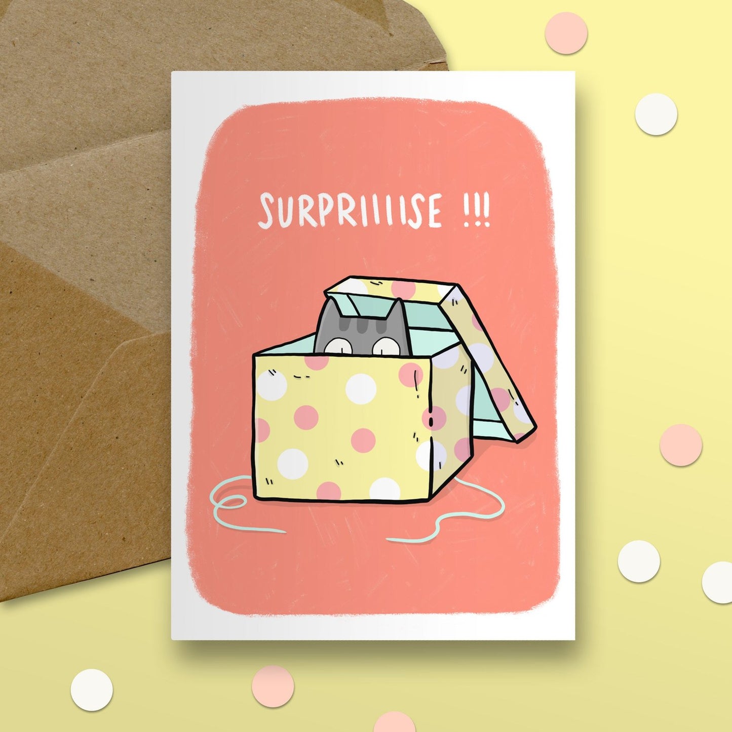 Surprise Cat In Box Card