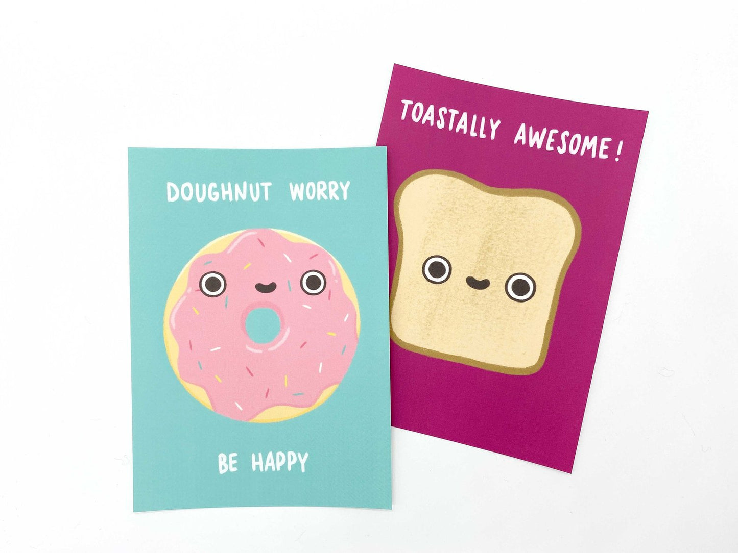 Set of 2 Happy Carbs Postcards