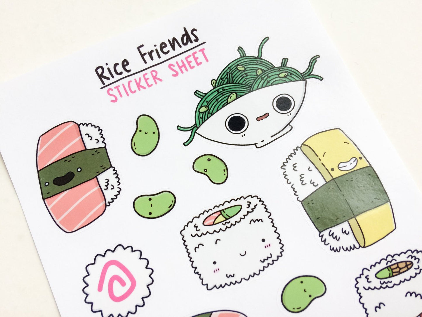 Rice Friends Sushi Sticker Sheet