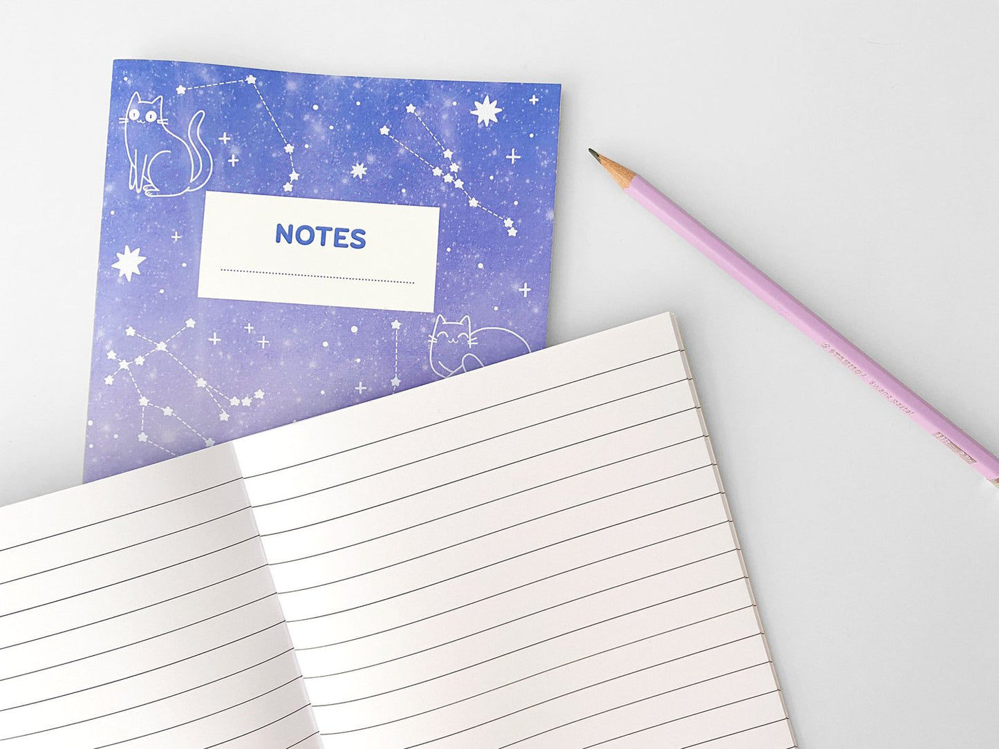 A5 Cats & Zodiac Constellations Notebook