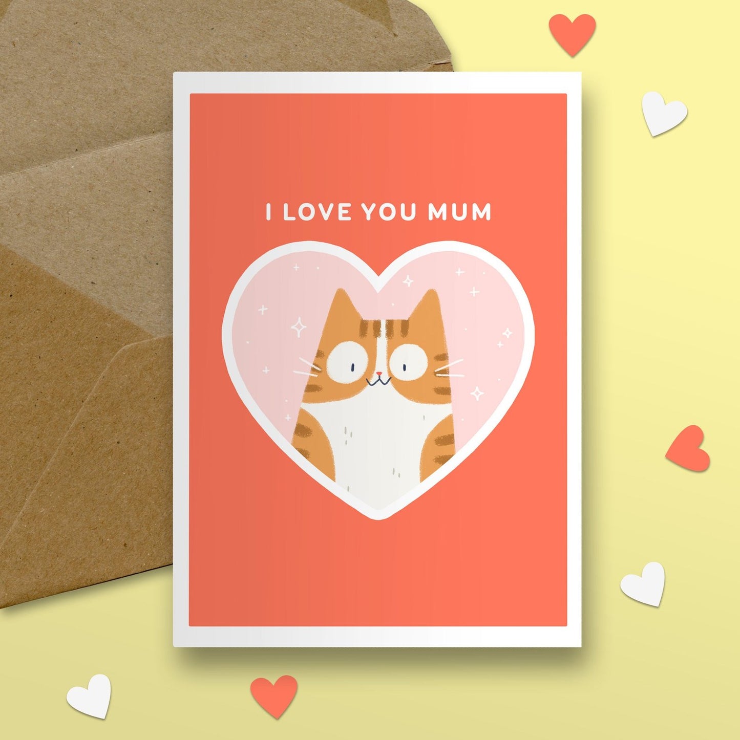 I Love You Mum Cat Card