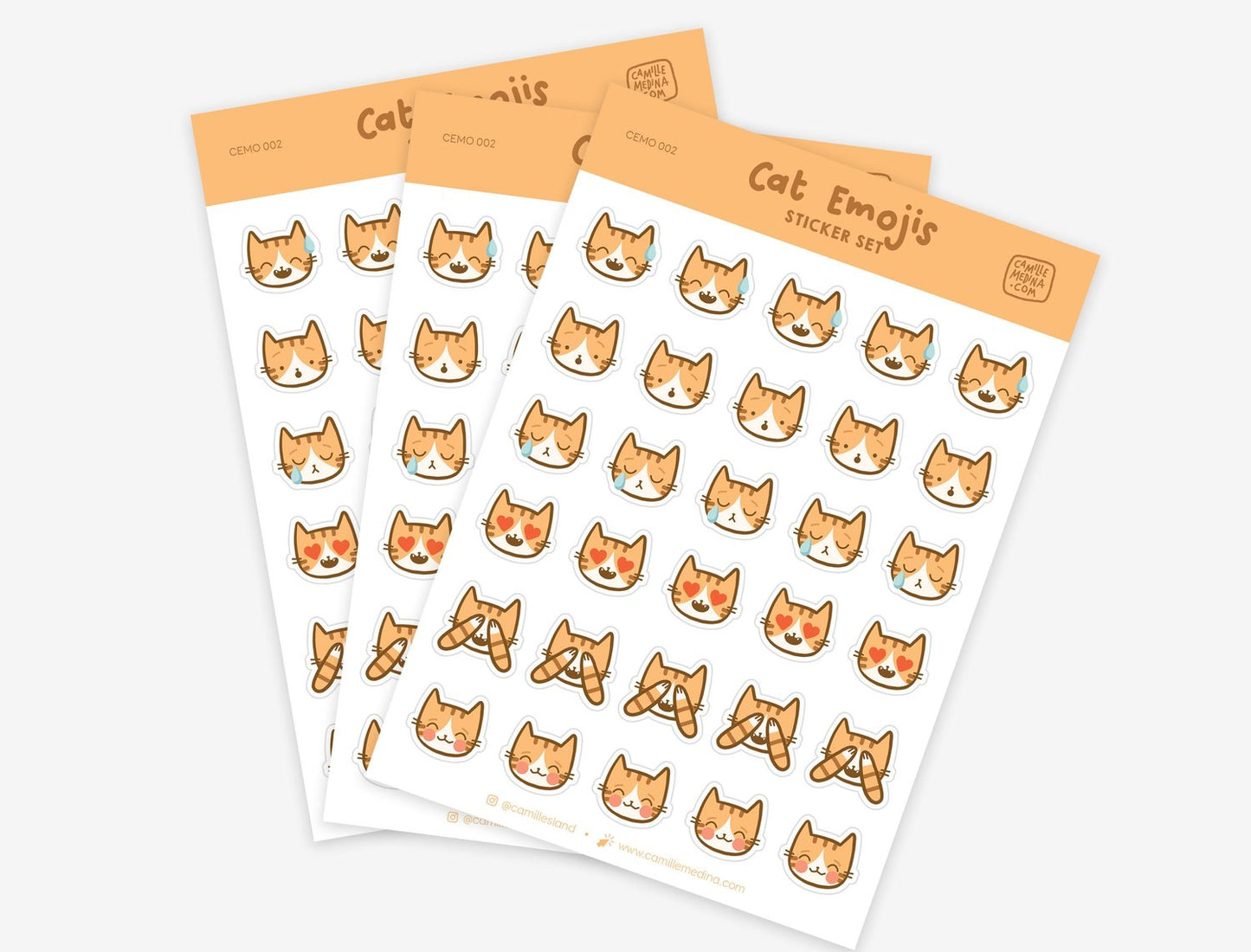 Cat Emojis Stickers Set 2