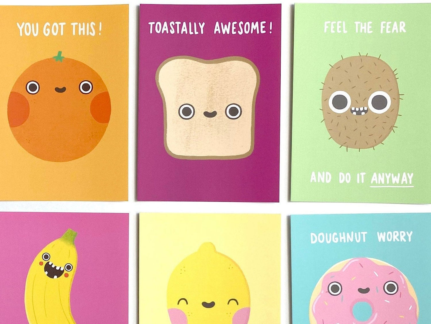 Set of 2 Happy Carbs Postcards