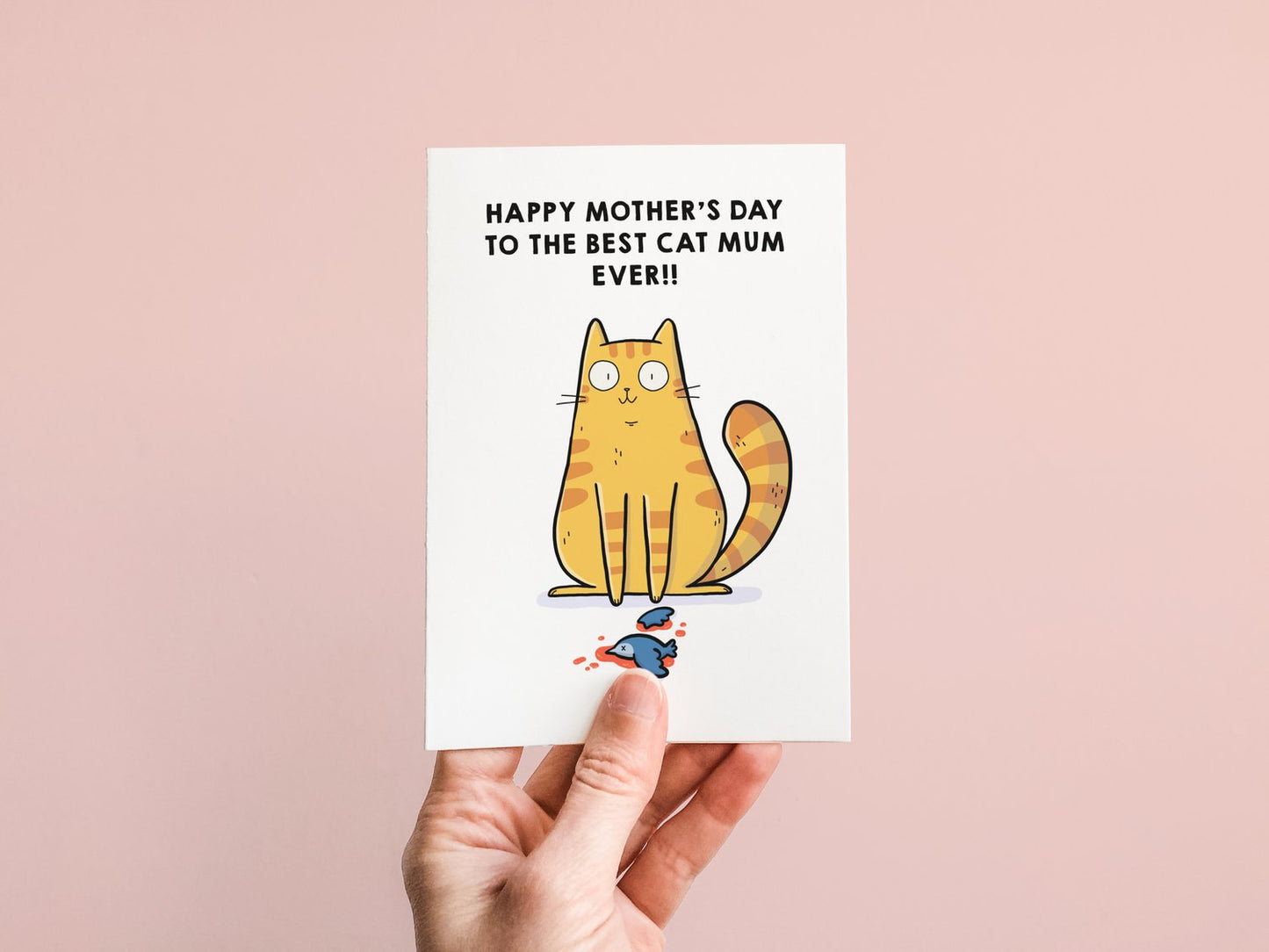 Best Cat Mum Ever Cat And Dead Bird Card