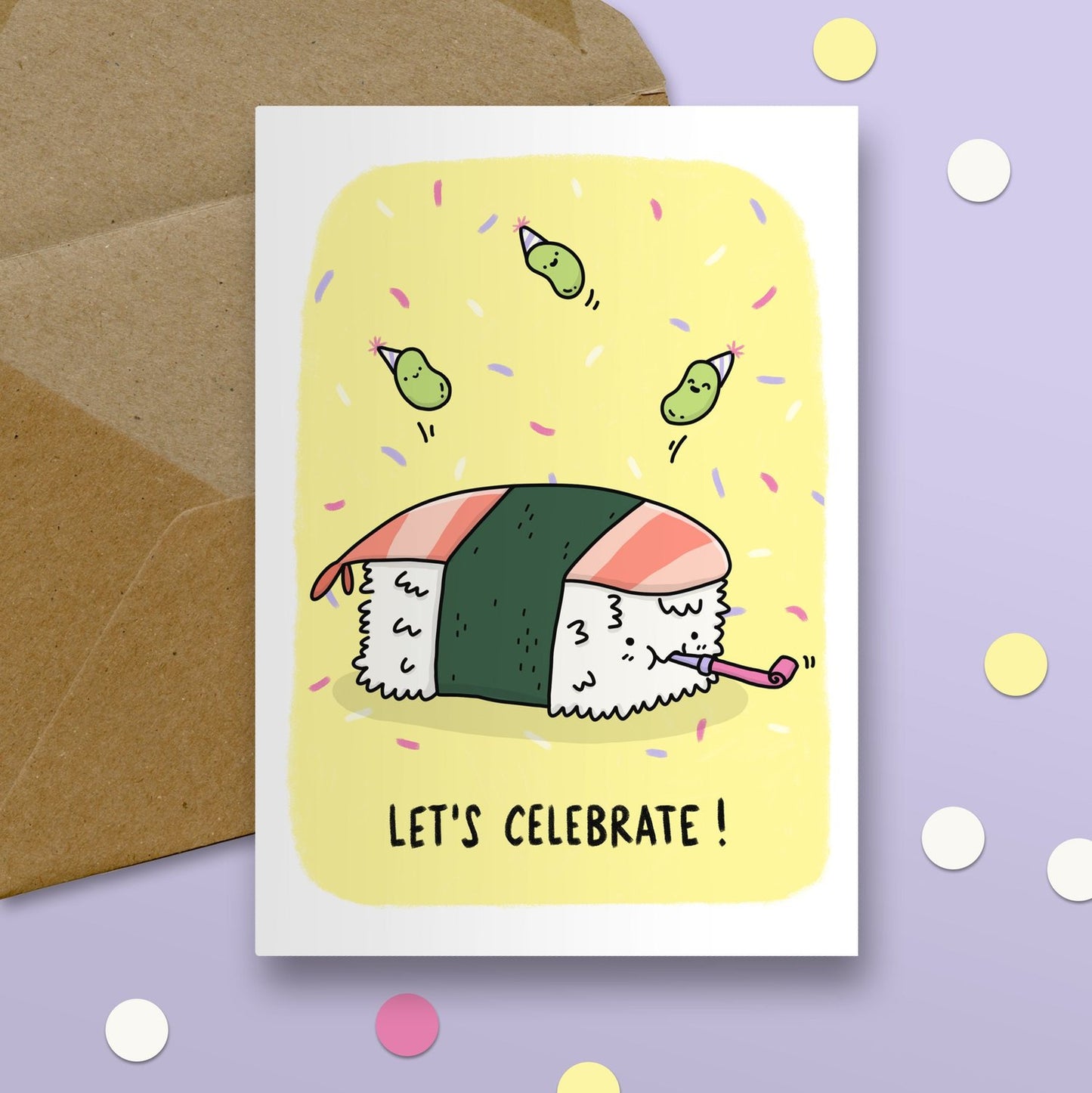 Let's Celebrate Prawn Nigiri Card