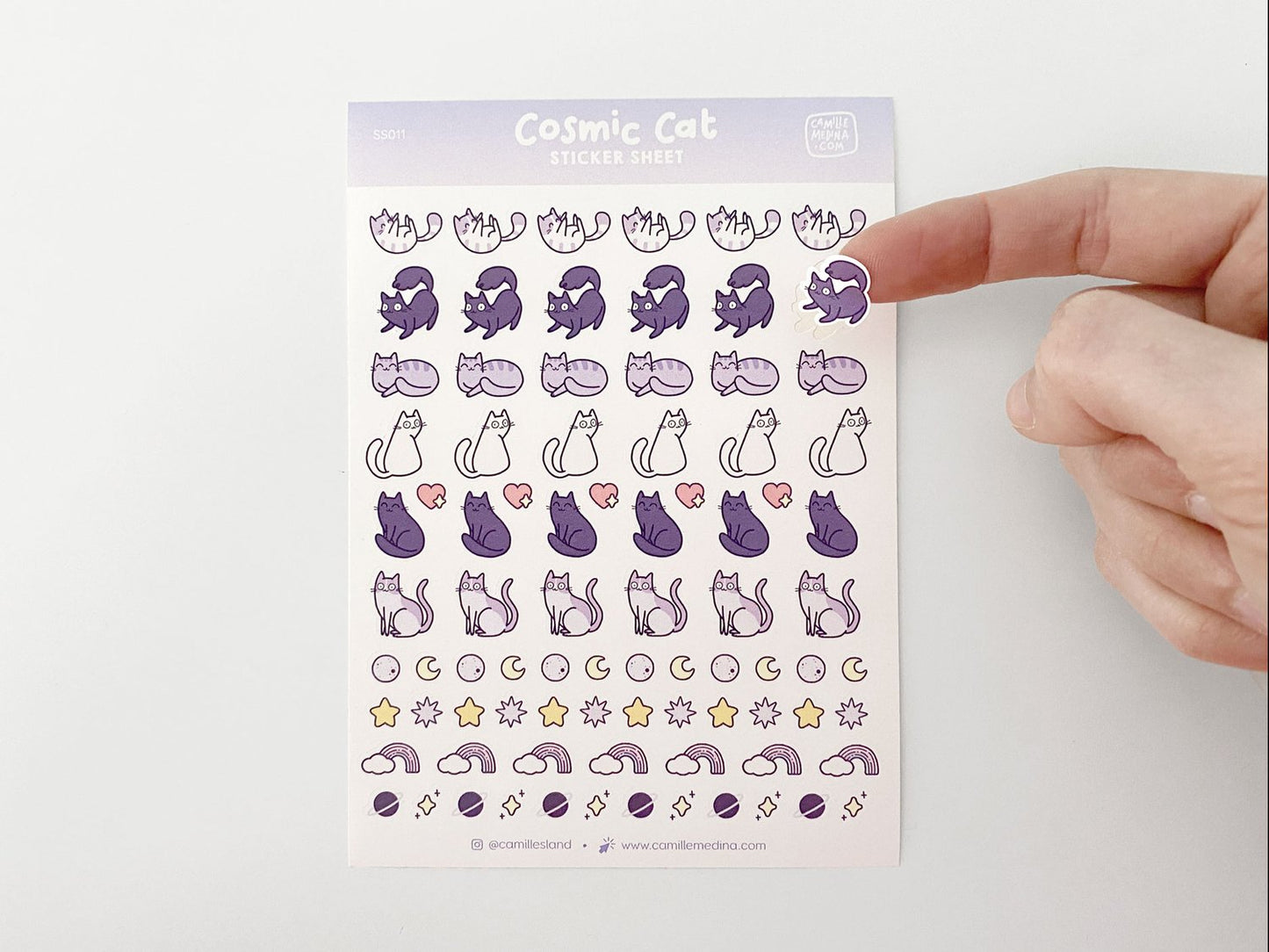 Cosmic Cat Sticker Sheet