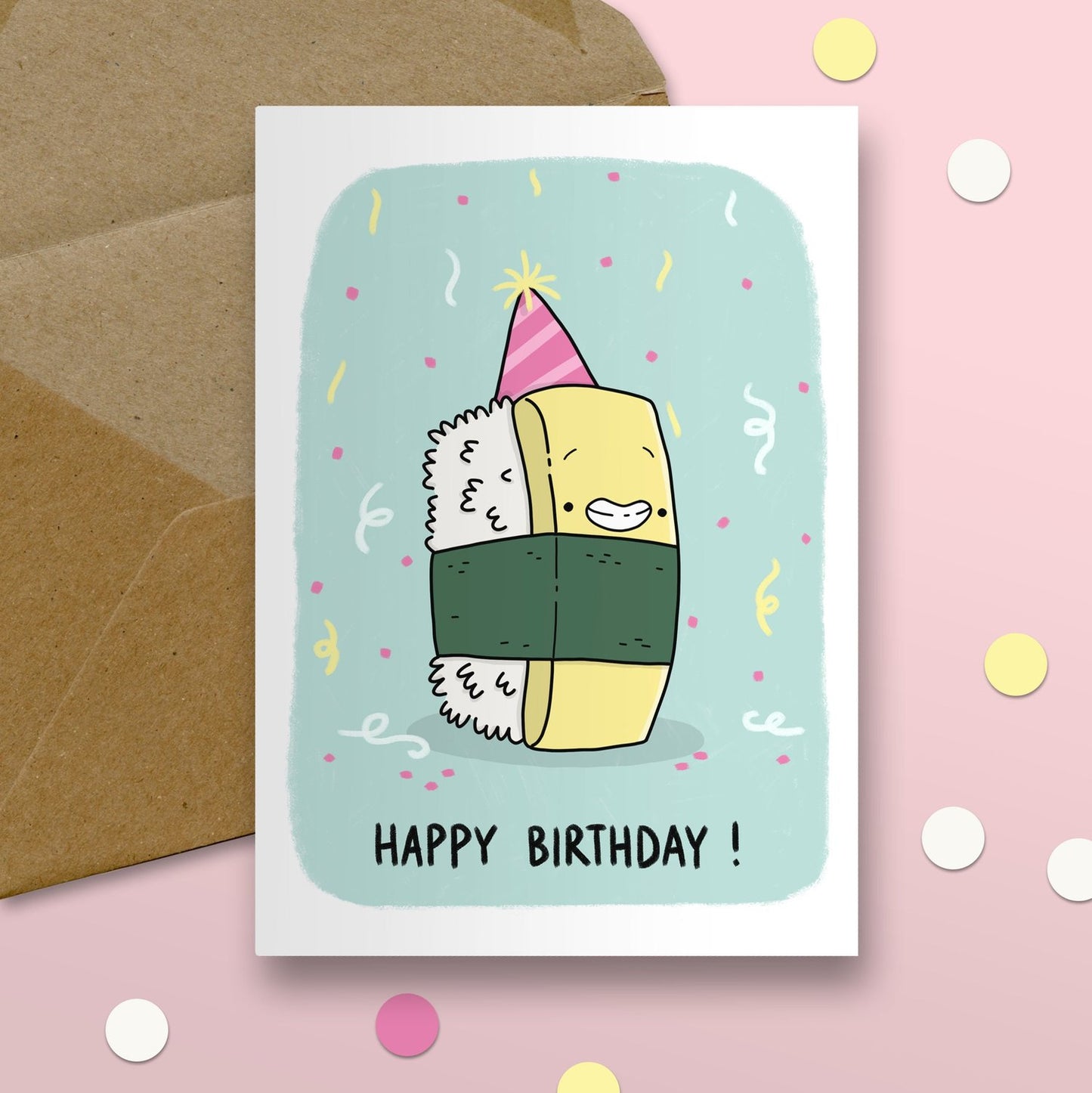 Happy Birthday Tamago Nigiri Card