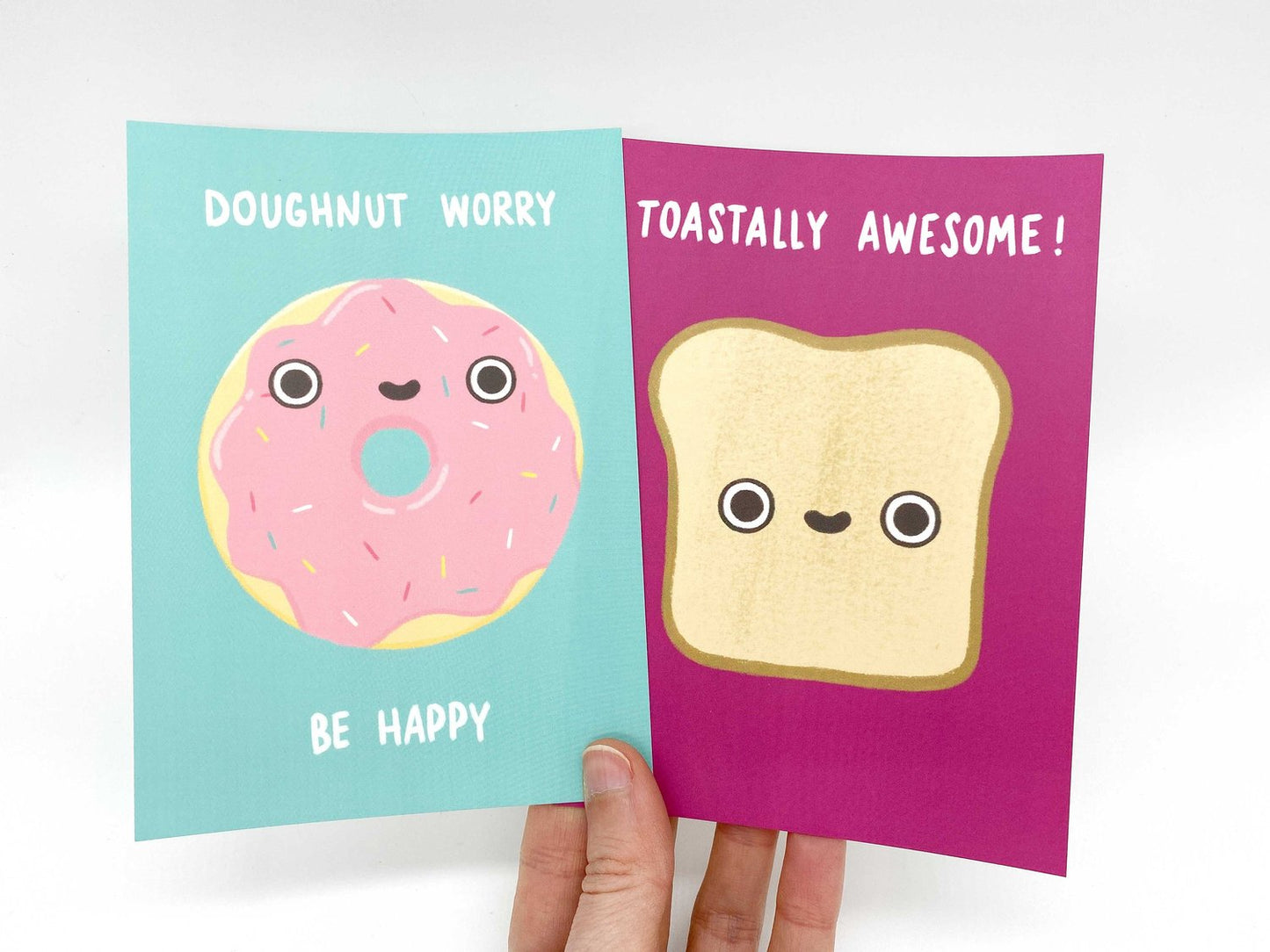 Set of 2 Happy Carbs Postcards