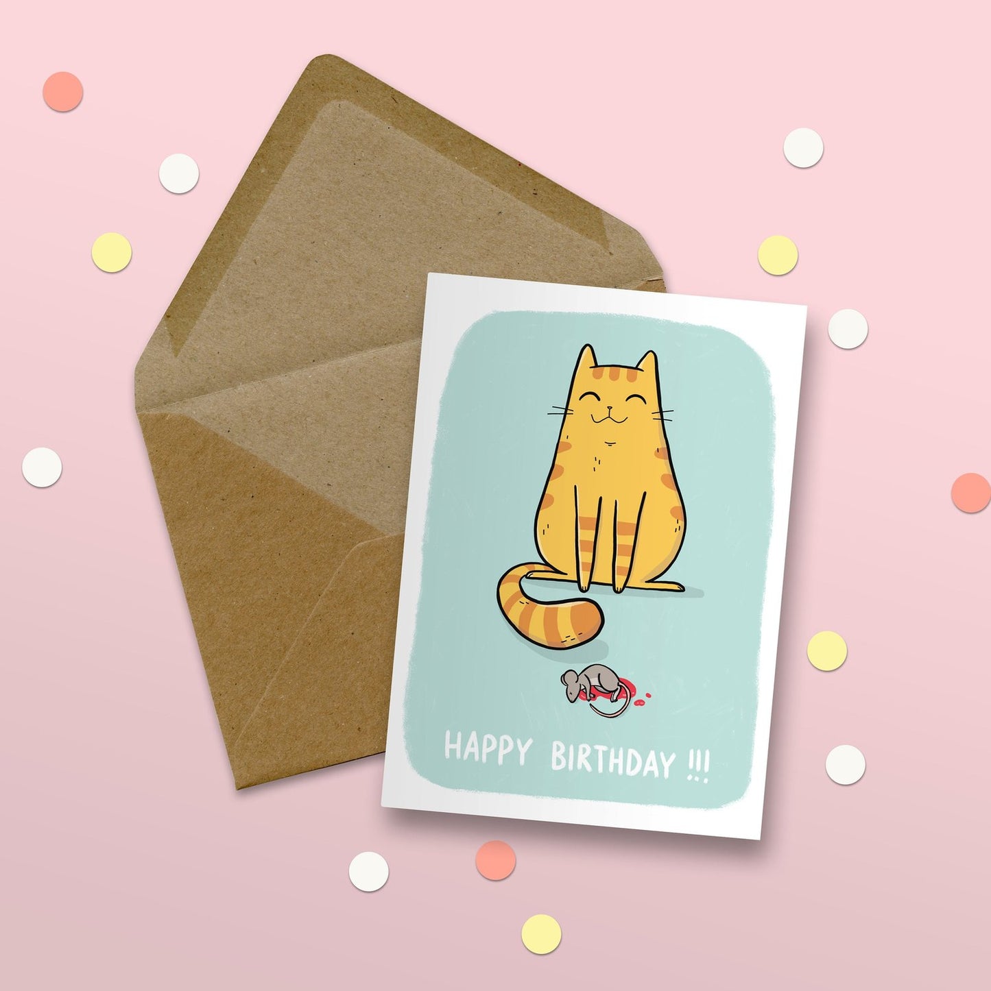 Birthday Dead Mouse Card