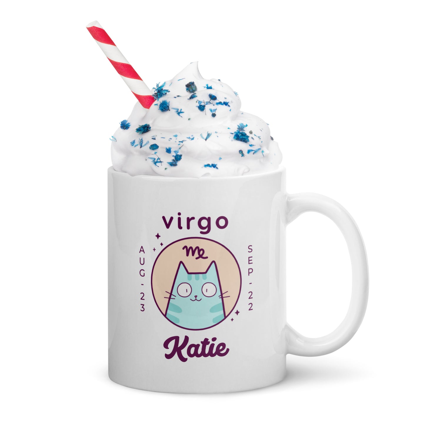 Personalised Virgo Cat Mug