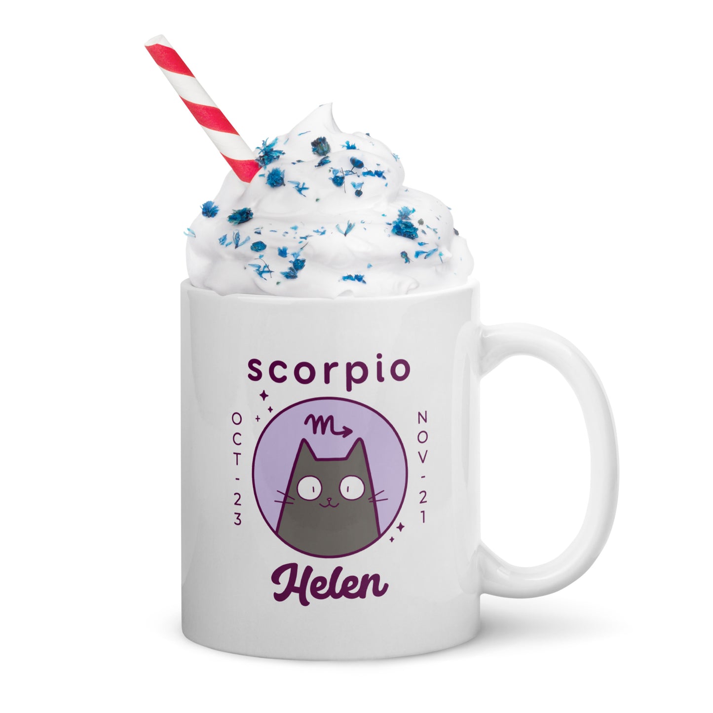 Personalised Scorpio Cat Mug