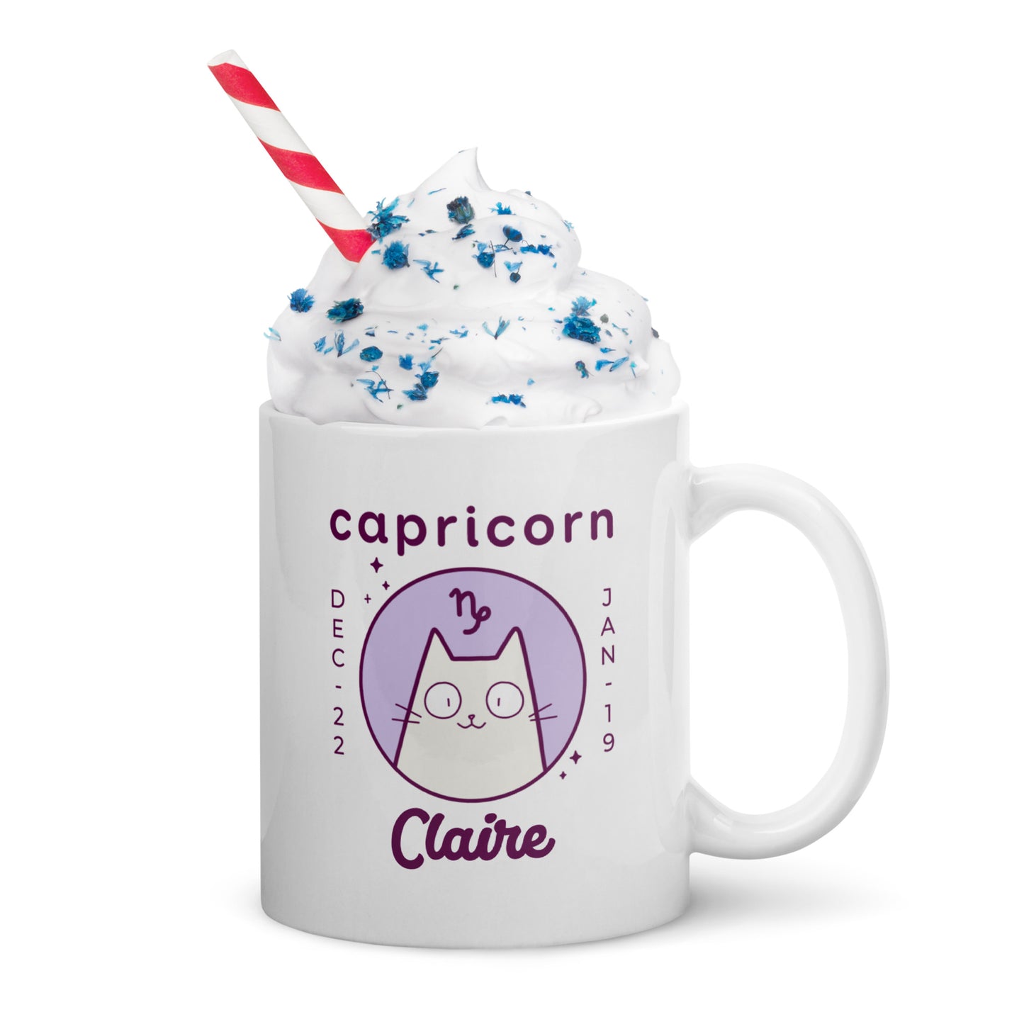 Personalised Capricorn Cat Mug