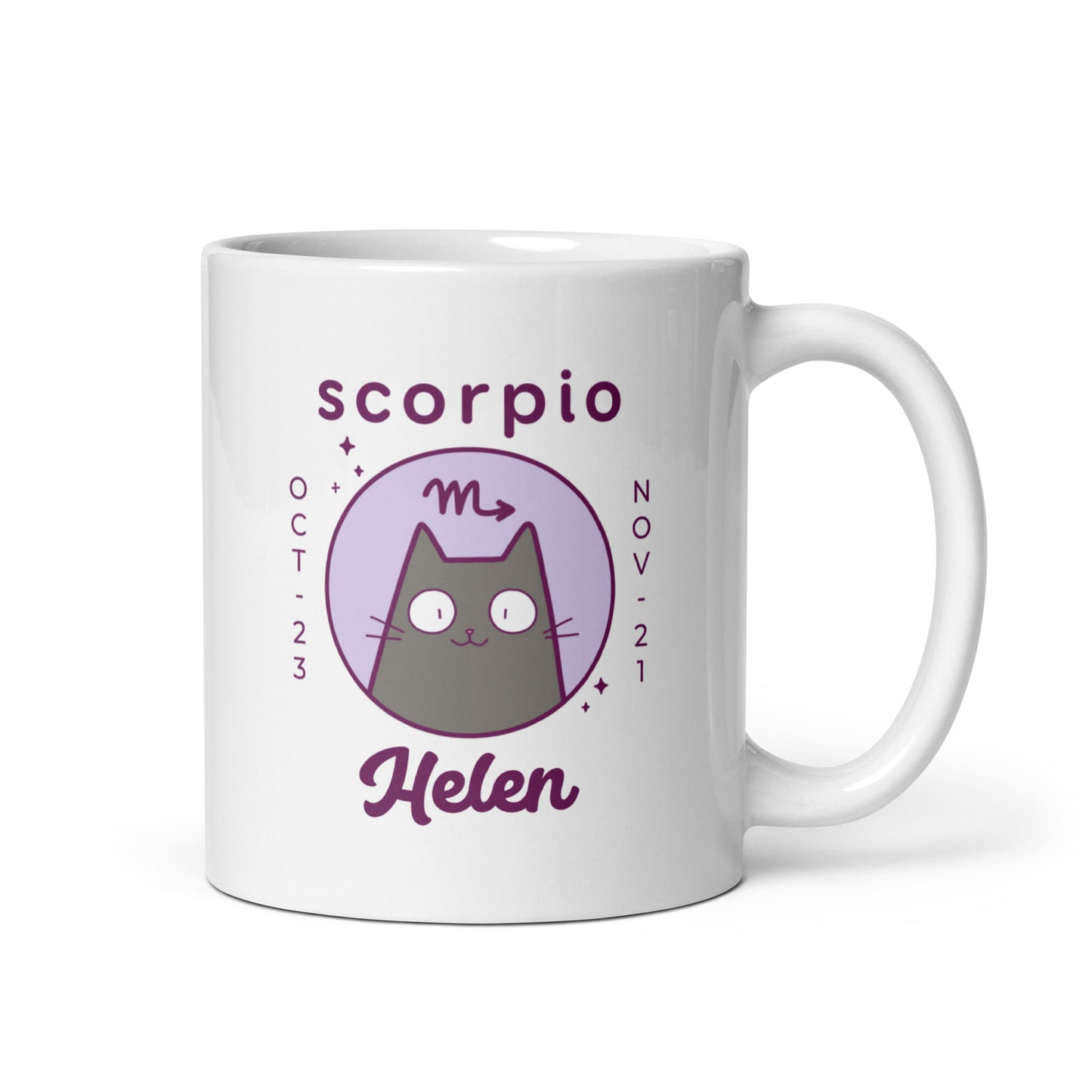 Personalised Scorpio Cat Mug