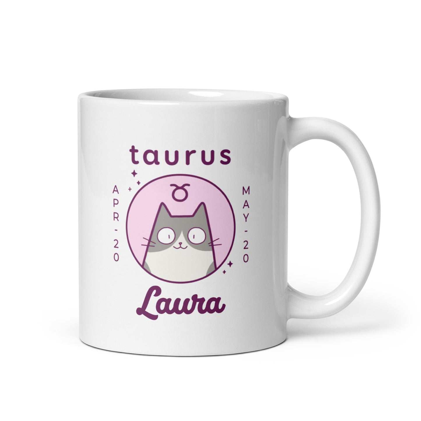 Personalised Taurus Cat Mug