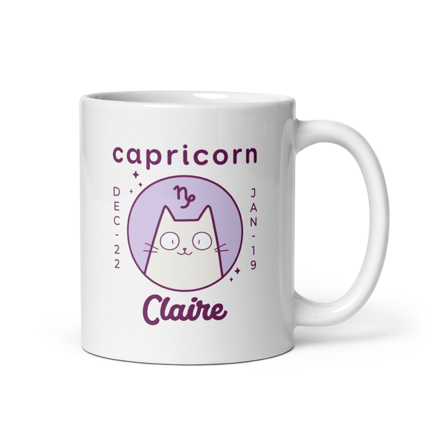 Personalised Capricorn Cat Mug