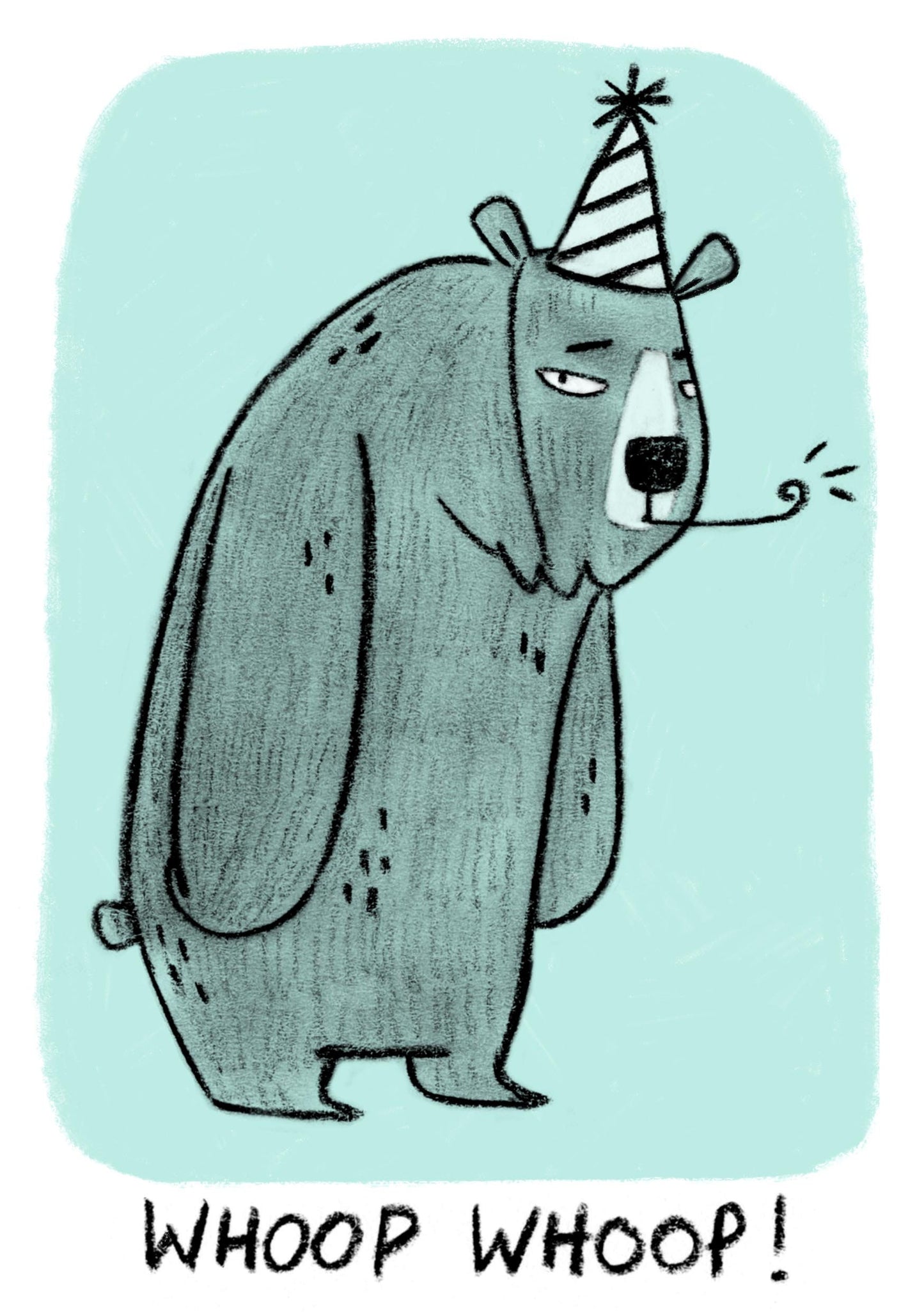 Whoop Whoop Bear Birthday Card