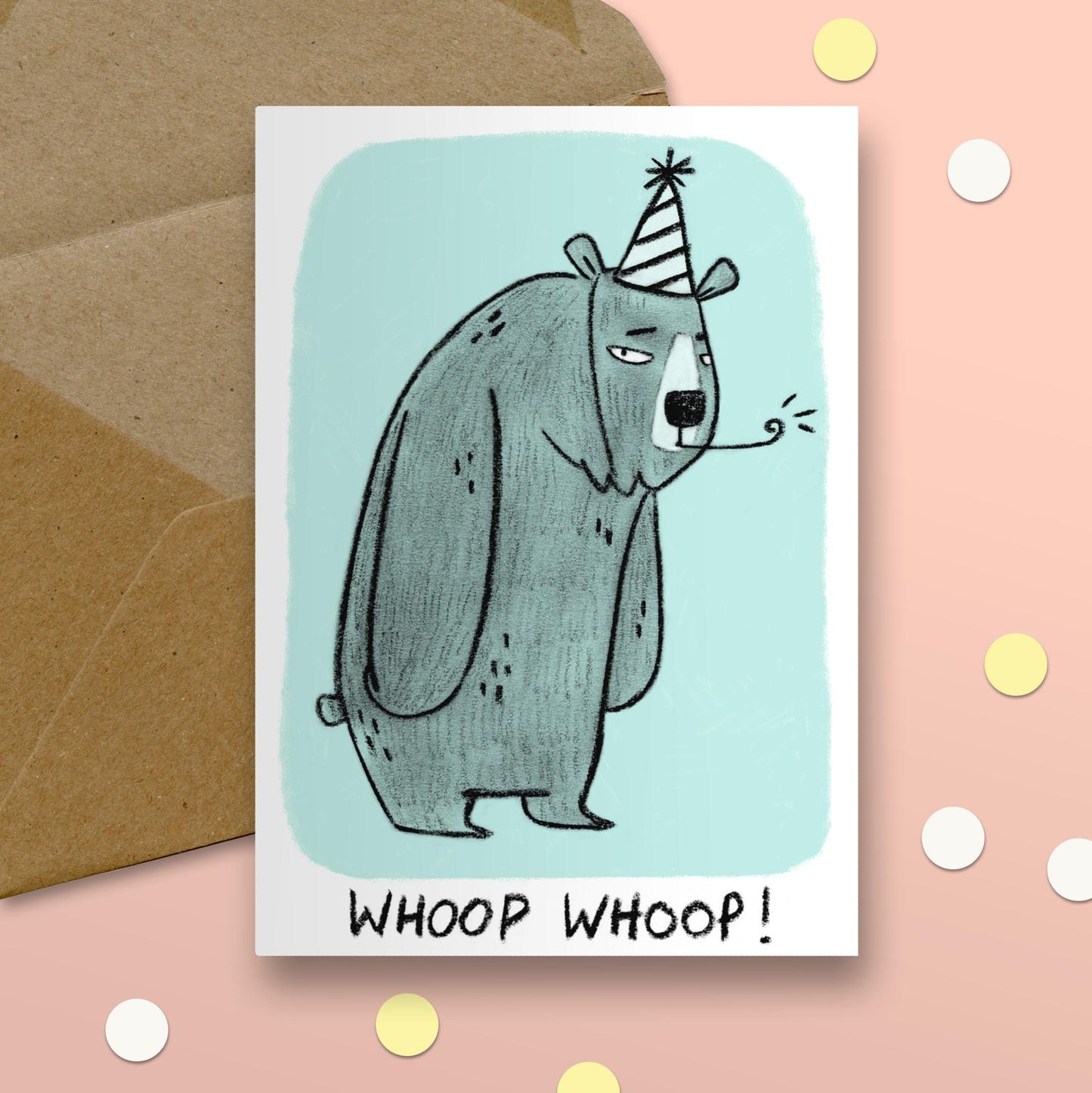 Whoop Whoop Bear Birthday Card