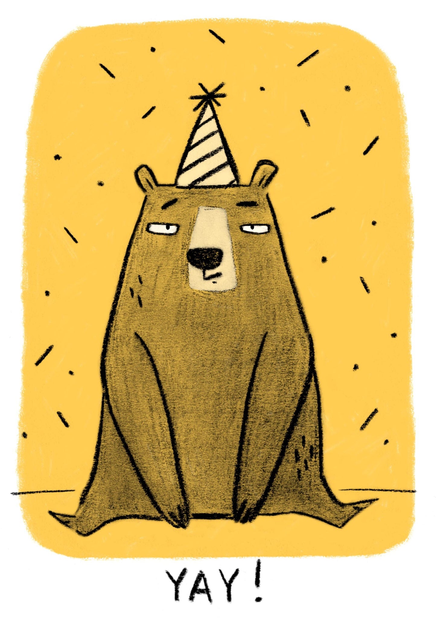 Yay Bear Birthday Card