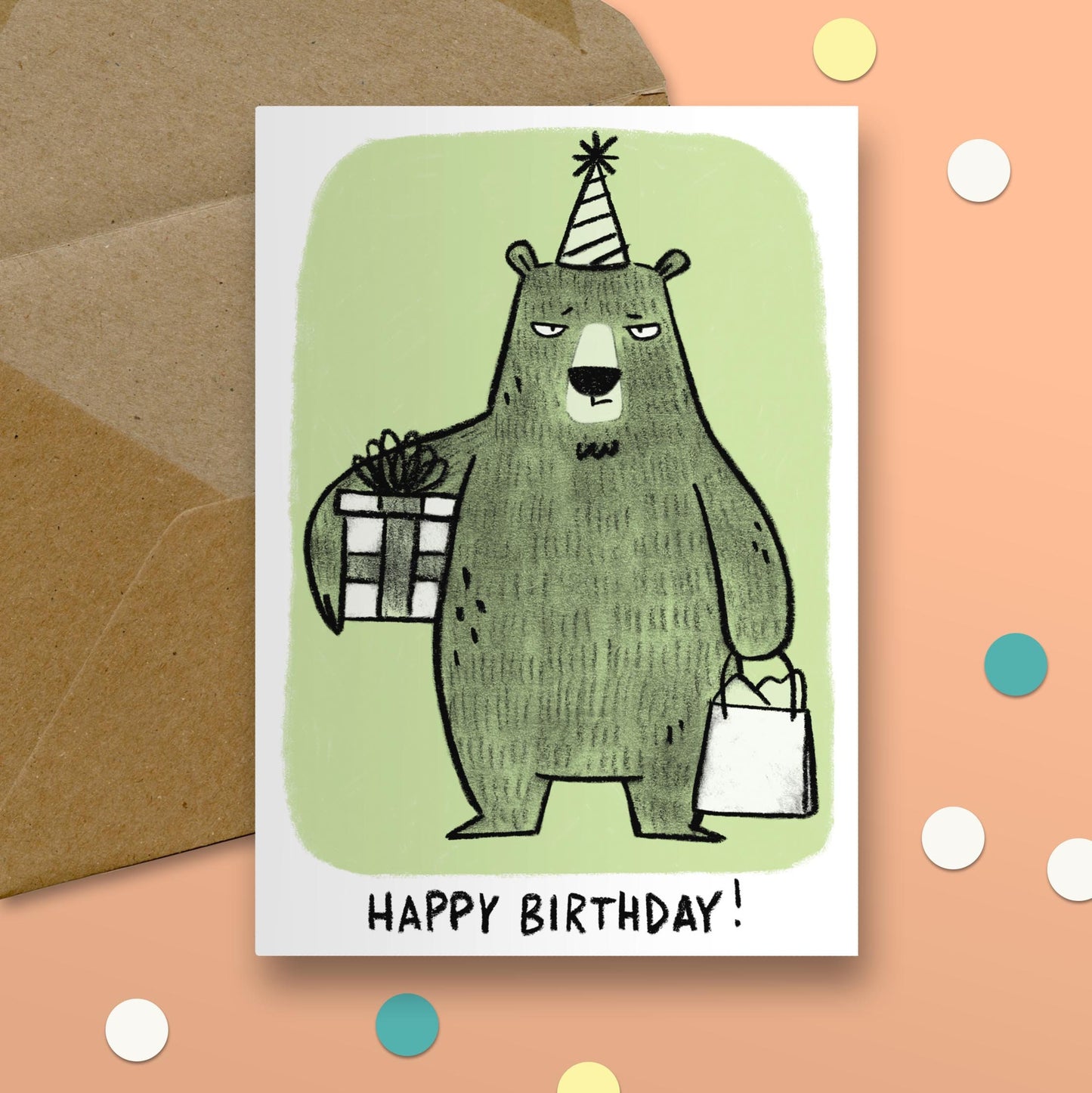 Happy Birthday Bear Card