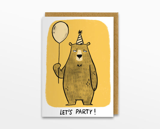 Let's Party Bear Card