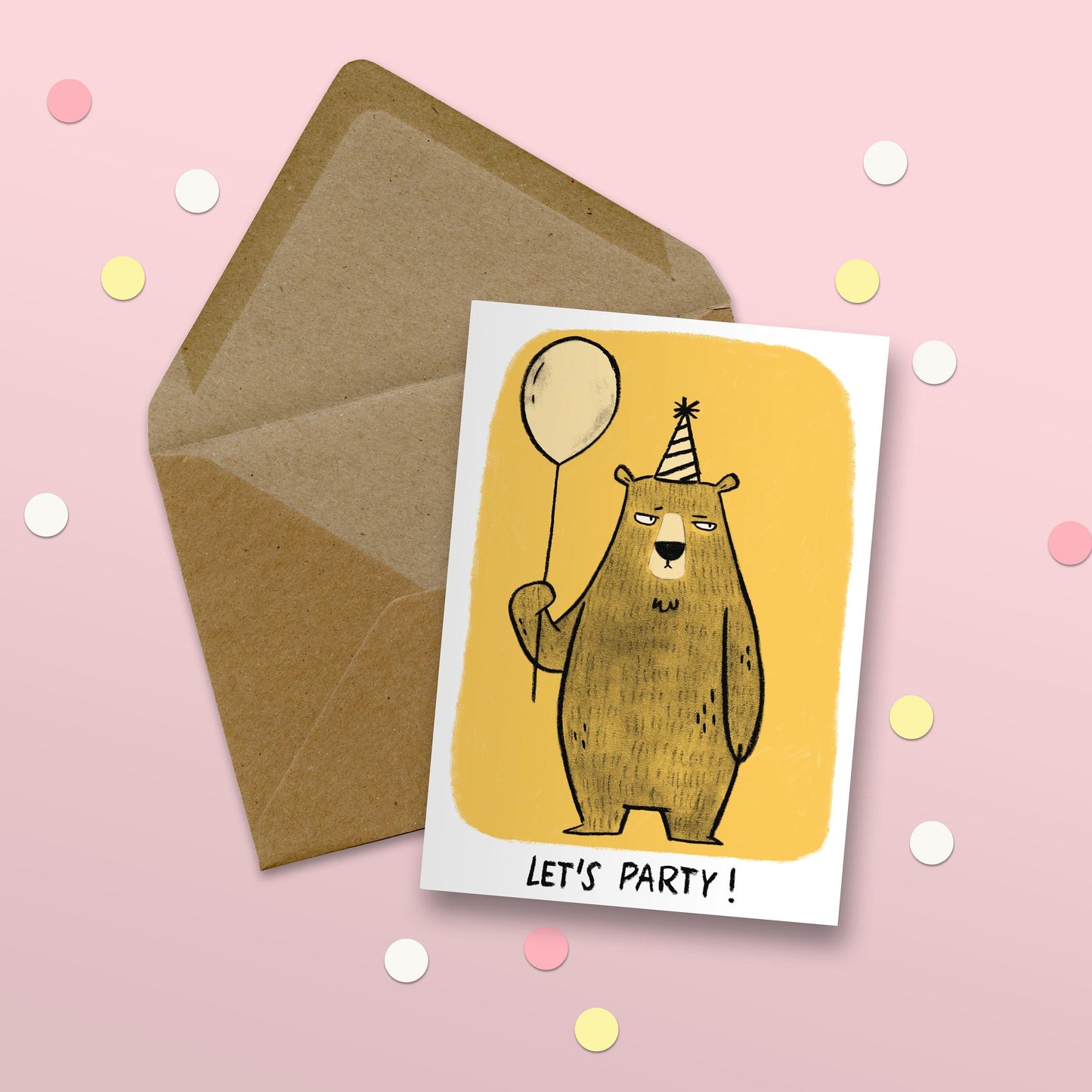 Let's Party Bear Card