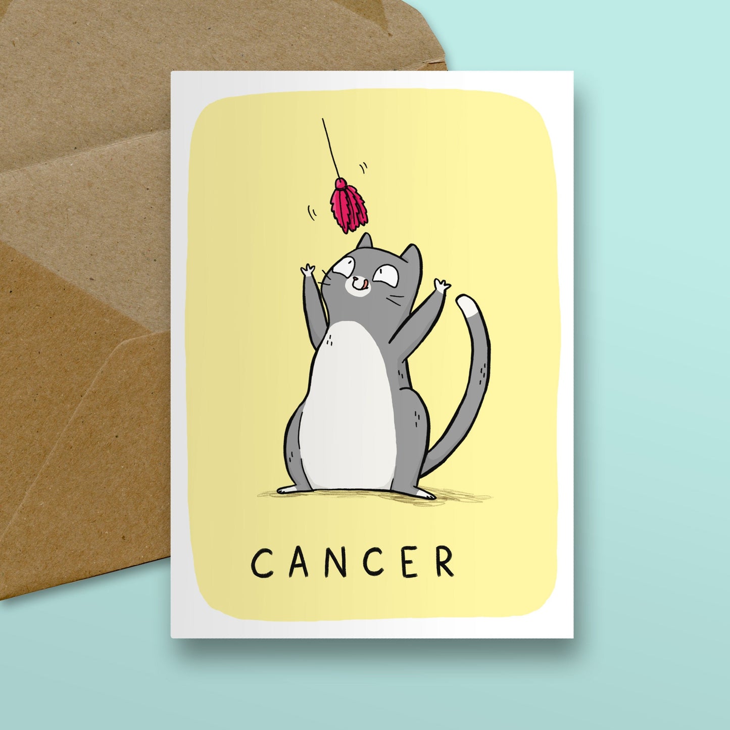 Cancer Zodiac Cat Card