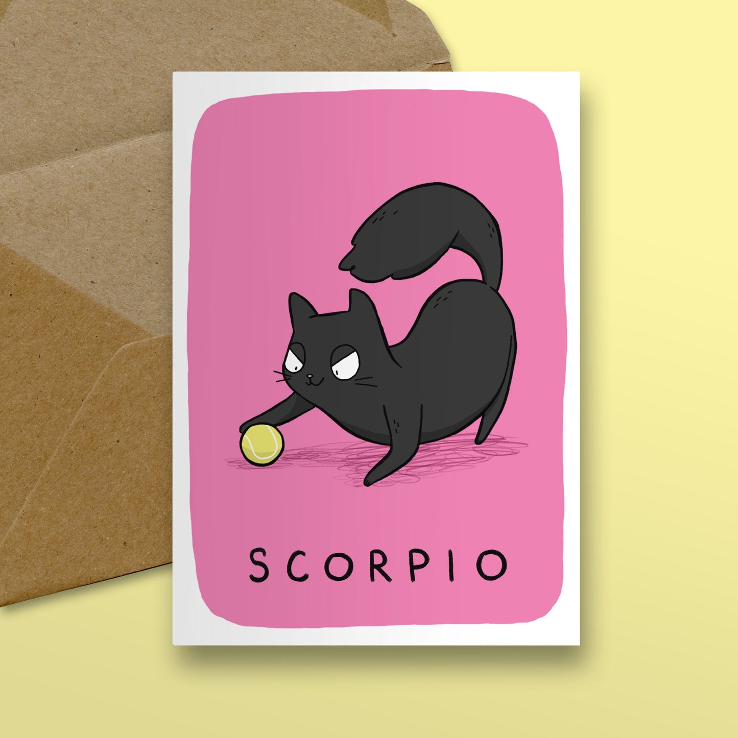 Scorpio Zodiac Cat Card