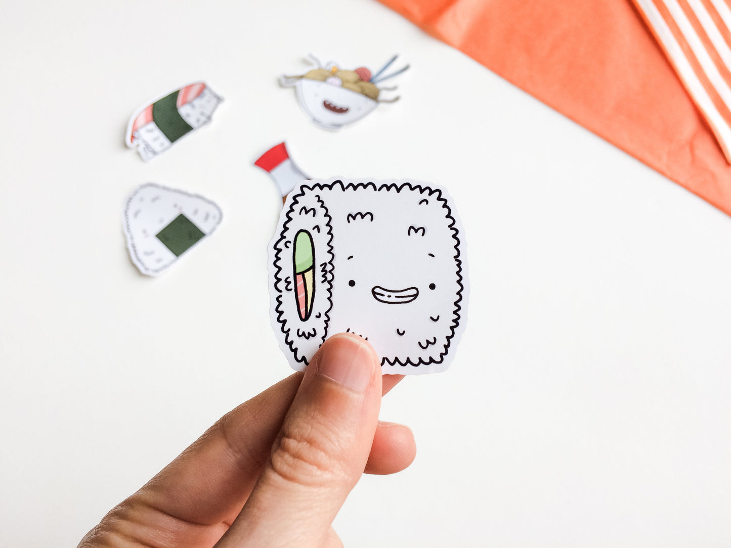Rice Friends Pack of 5 Sushi Stickers