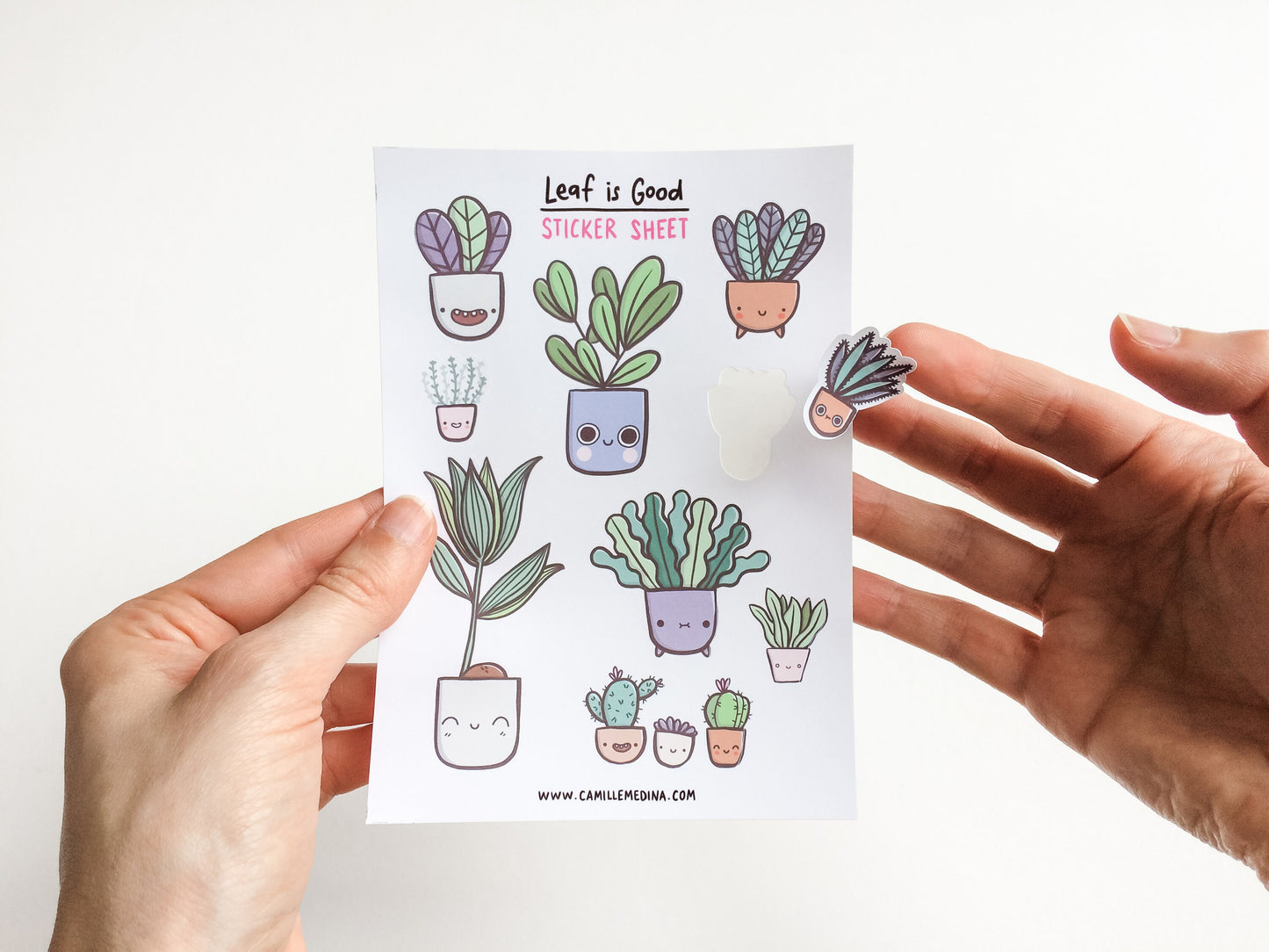 Leaf Is Good, A6 Plant Sticker Sheet, Plant Stickers