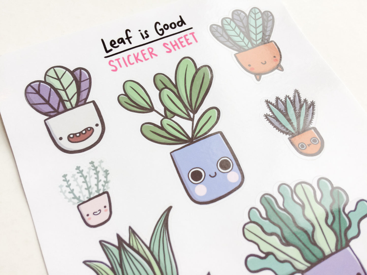 Leaf Is Good, A6 Plant Sticker Sheet, Plant Stickers
