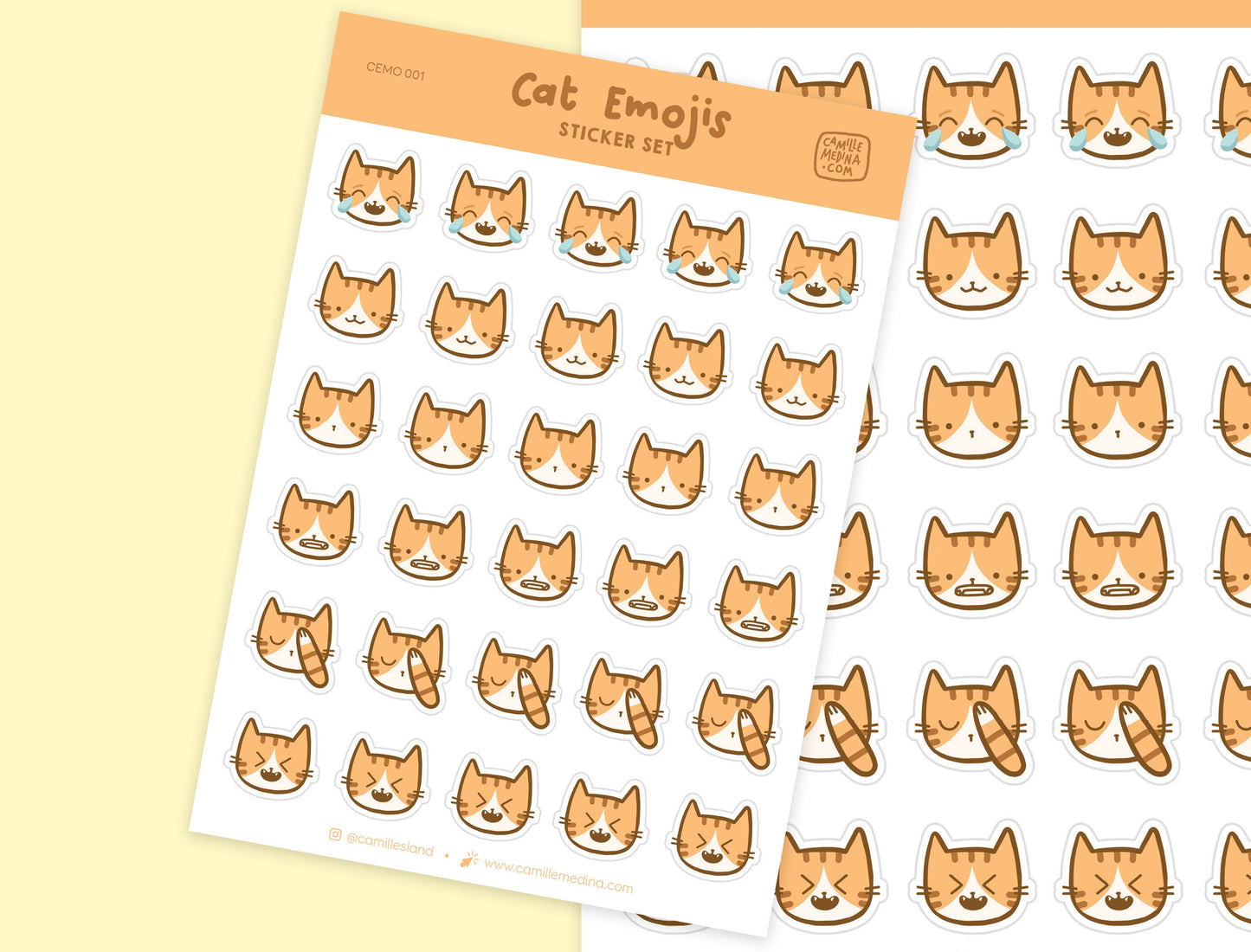 Cat Emojis Stickers Set 1