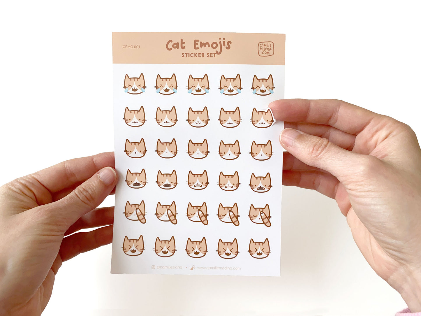Cat Emojis Stickers Set 1