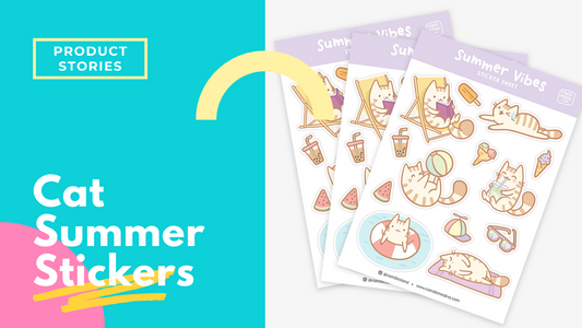 PRODUCT STORIES - Cat Summer Stickers