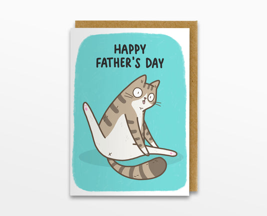 Butt-Licking Cat Father's Day Card