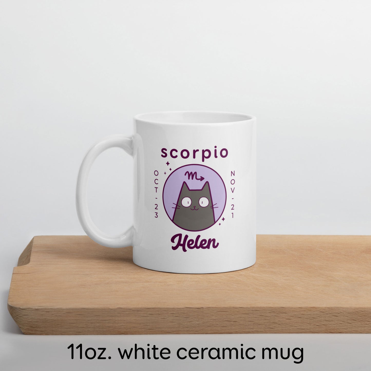 Personalised Scorpio Cat Mug