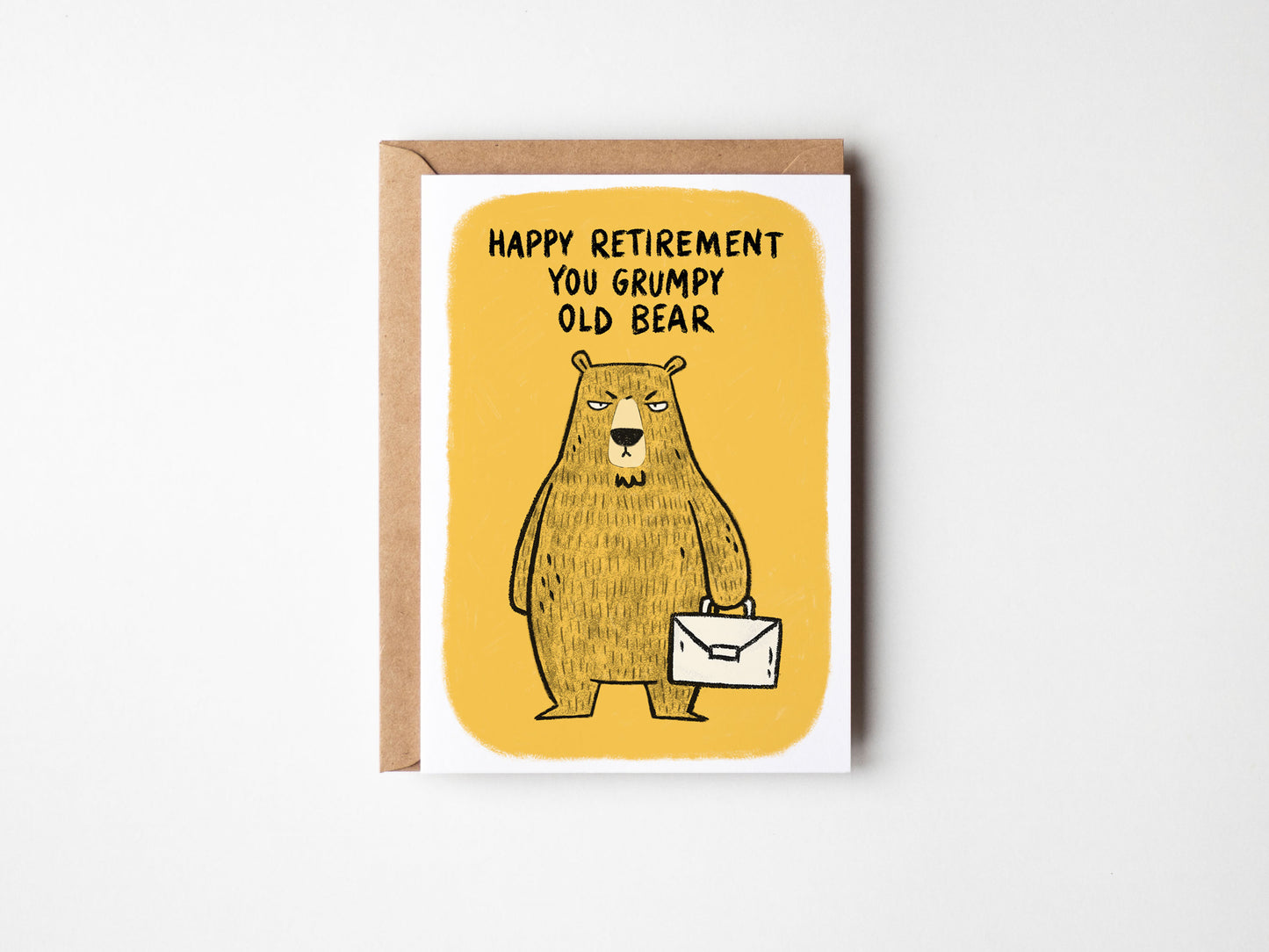 Retirement Grumpy Bear Card